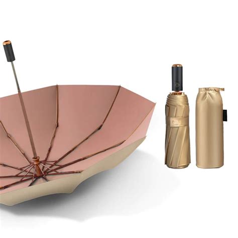 Golden Fully Automatic Windproof Folding Umbrella – The Mob Wife