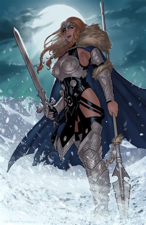 11"x17" Valkyrie print | Fantasy female warrior, Warrior woman, Comic books art