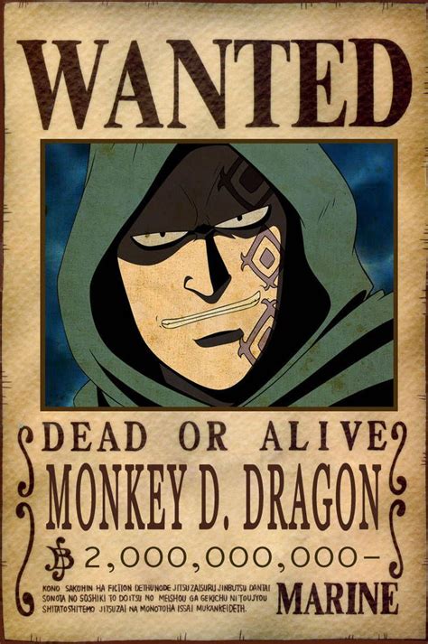 Monkey D. Dragon Bounty by AnimeGalaxyHD | Kartun, Ilustrasi karakter, Gambar anime