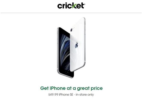 Latest Deals From Cricket Wireless Include $49.99 iPhone SE