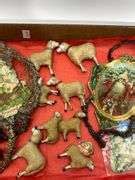 Antique Die Cut Christmas Ornament & Wooly Sheep - Dixon's Auction at ...