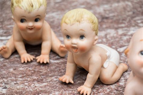 Vintage Lefton Kewpie Baby Figurines | EBTH