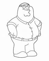 Peter Griffin Family Guy Coloring Page  Free Printable Pages sketch template