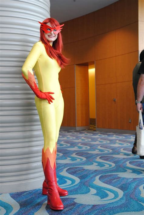 Firestar from Marvel Comics, first worn at Long Beach Comic-Con 2010. Costume and model ...