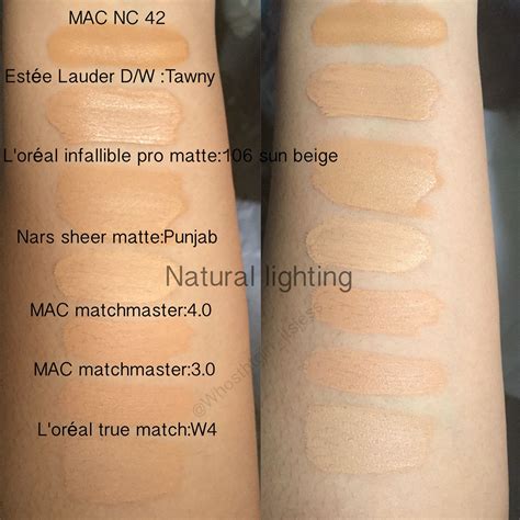 Liquid Foundation Swatches for Seasonal Shades