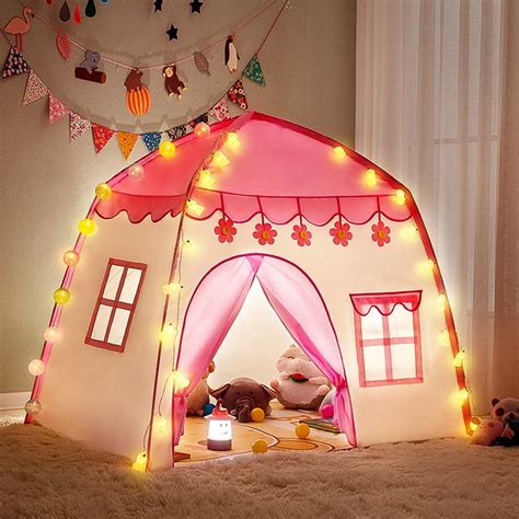 Toys & Games Play Tents & Playhouses no light） Tent party-Kids Teepee Tent Large Children ...