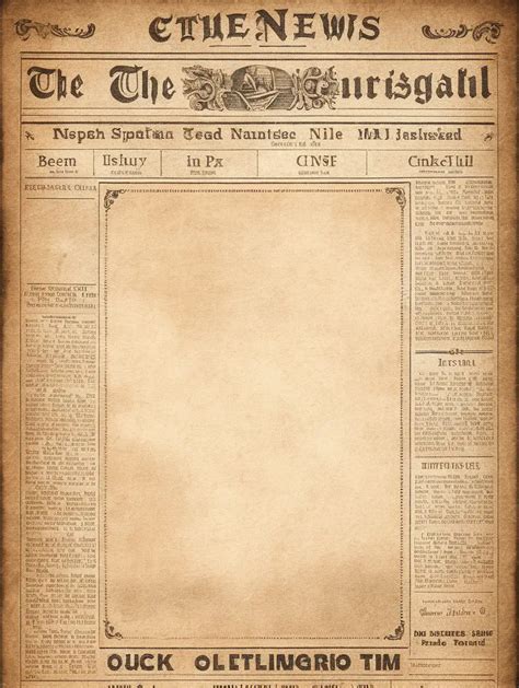 Vintage Blank Newspaper Template Nostalgic Newsprint Design | MUSE AI