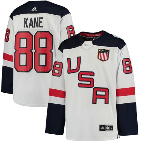 adidas Patrick Kane US Hockey White 2016 World Cup of Hockey Premier Player Jersey