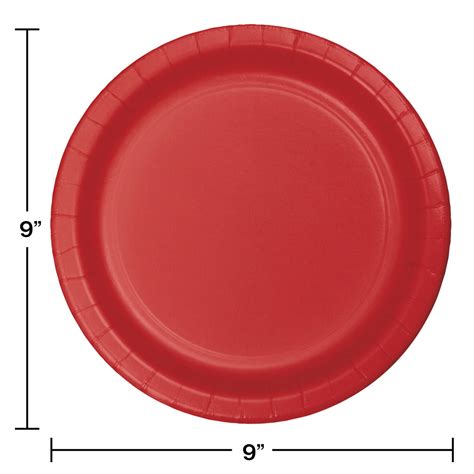 Club Pack of 240 Classic Red Disposable Paper Party Banquet Dinner Plates 9" | Christmas Central