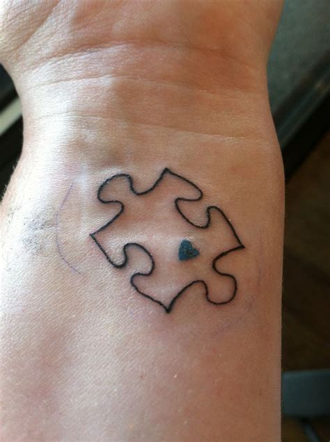 13+ Amazing Small autism puzzle piece tattoo image HD