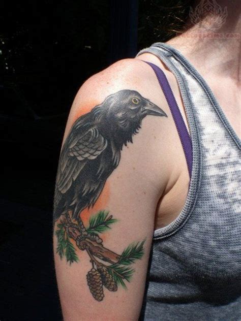 60+ Mysterious Raven Tattoos | Cuded | Raven tattoo, Raven tattoos ...