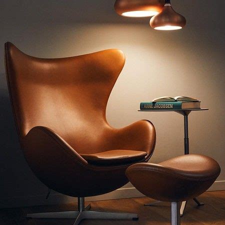 Fritz Hansen - Egg Chair - Chaise cuir dite l'oeuf Rattan Dining Chairs, Upholstered Chairs ...
