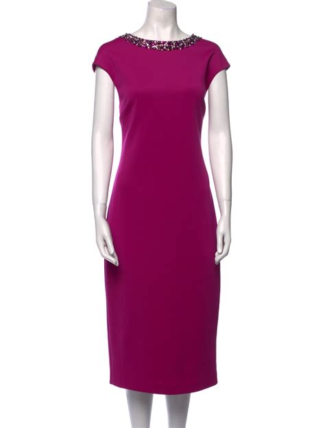 Ted Baker Bateau Neckline Midi Length Dress - Purple Dresses, Clothing ...