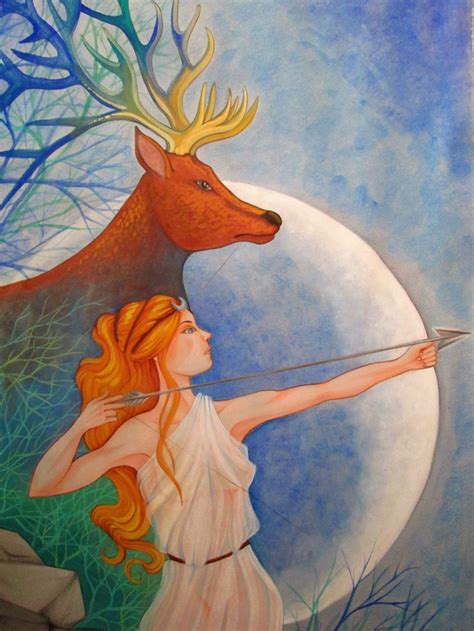 Artemis Diana Déesse de la Lune Gravure Originale - Etsy France