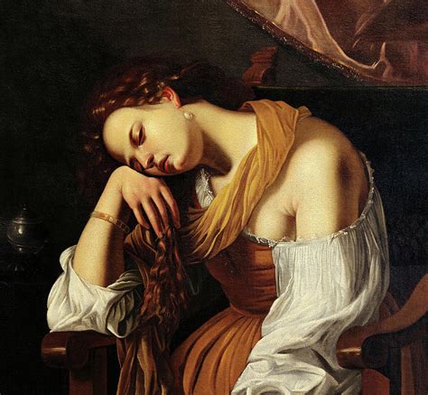 Mary Magdalene as Melancholy, 1622 Painting by Artemisia Gentileschi - Pixels