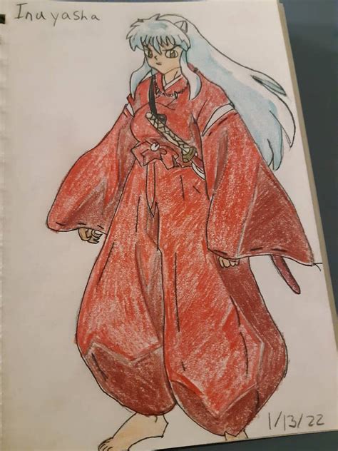 Inuyasha my first anime drawing(half-demon form) by katnoir16 on DeviantArt