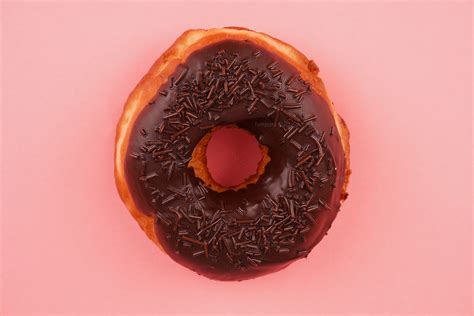 Top view of tasty homemade chocolate donut - Template Catalog