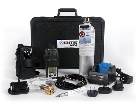 Industrial Scientific VK-K1232110111 Ventis MX4 Confined Space Kit, Black Overmold, 4-Gas ...