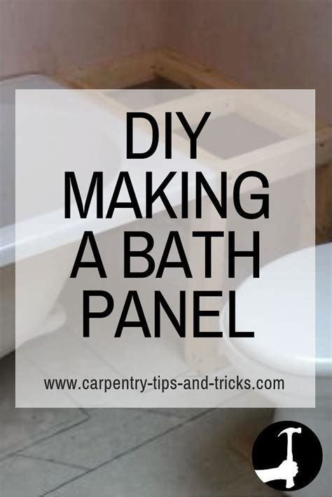 Making a bath panel - ideas and tips for the frame and removable panel ...