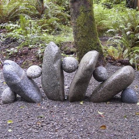 DYI stone garden sculpture | Rock garden landscaping, Garden edging, Garden inspiration