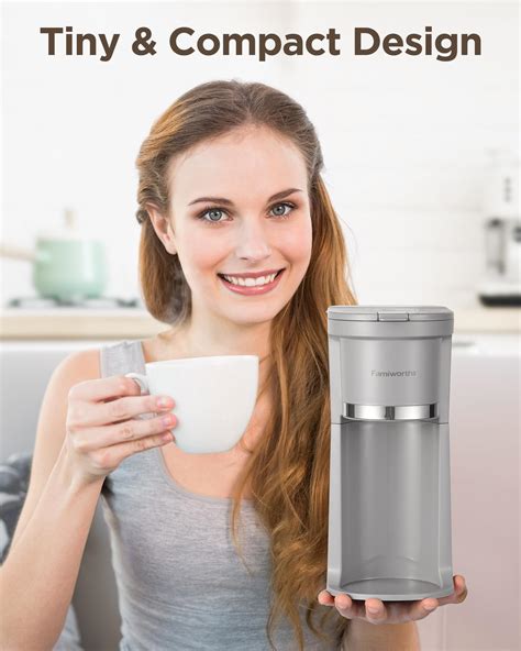 Snapklik.com : Famiworths Mini Coffee Maker Single Serve, Instant Coffee Maker One Cup For K Cup ...