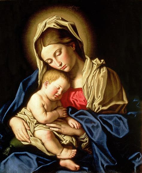 Mary and the Christ Child are depicted in this 17th-century painting by Giovanni Battista Salvi ...