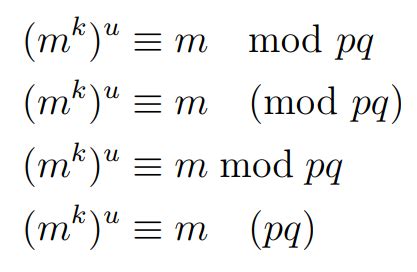 How to write modulo relation in math mode - TeX - LaTeX Stack Exchange