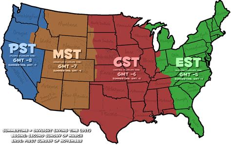 American Time Zones | Time zone map, Kids calendar, The unit