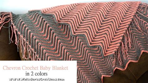 Crochet Patterns Galore - Chevron Crochet Double Sided Baby Blanket