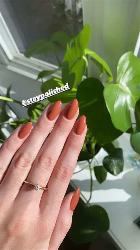 Burnt orange nails | Orange nails, Chic nails, Minimalist nails