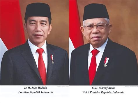 Foto Resmi Presiden Joko Widodo dan Wakil Presiden Ma’ruf Amin Versi ...