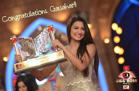 Bigg Boss 7: Gauhar Khan Declared Winner by Host Salman Khan