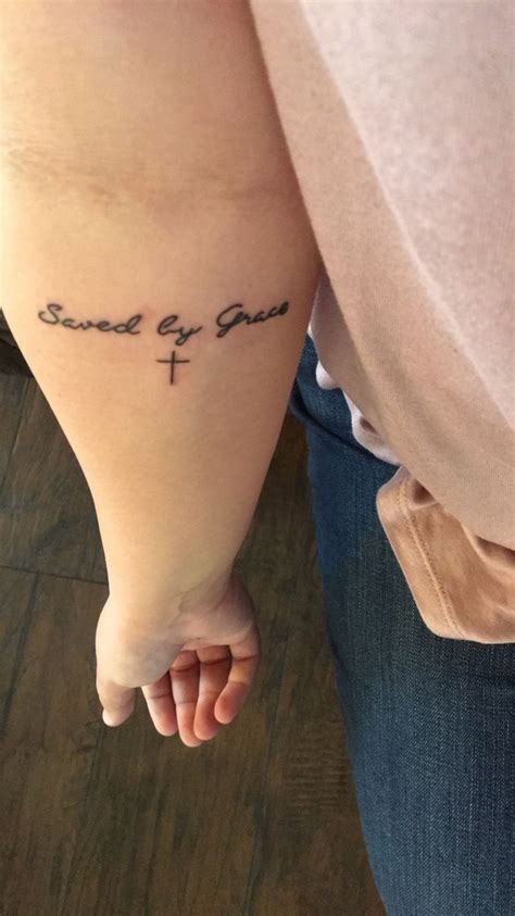 Saved by Grace ️, #Grace #gracetattoo #lotrtattoo #mantratattoo #Saved #smallsymboltattoos ...