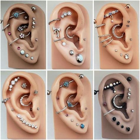 14 Cute and Beautiful Ear Piercing Ideas For Women (With images ...