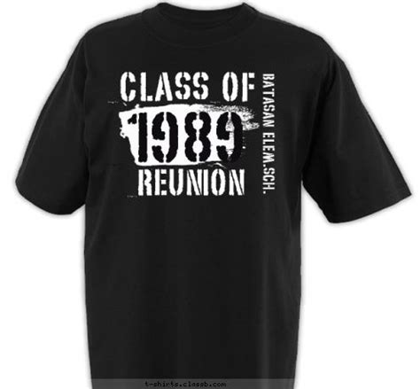 Custom T-shirt Design BES batch 1989 | Custom tshirt design, Reunion ...