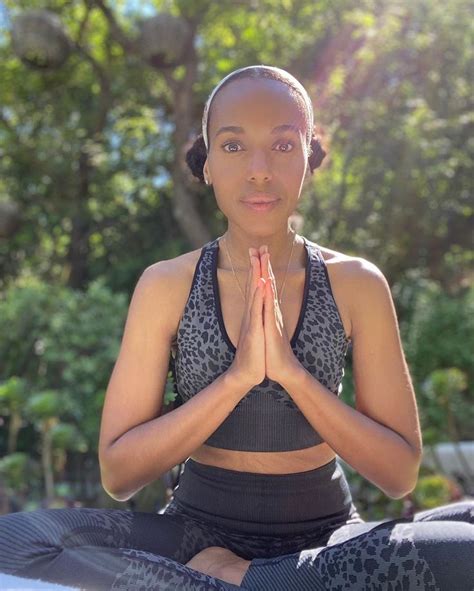 kerrywashington #NamastePowerful 🏾🙏🏾🧘🏾‍♀️Thank you for those who joined yoga/movement today and ...