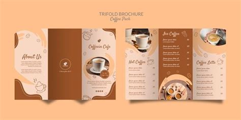 Free PSD | Delicious coffee trifold brochure coffee template | Brochure design layouts, Trifold ...