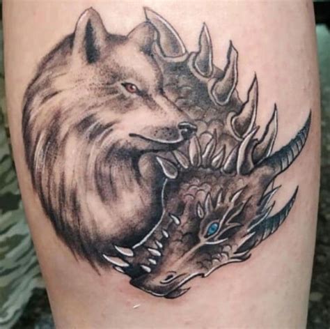 Tattoo Game of Thrones Yin Yang | Celtic dragon tattoos, Gaming tattoo ...