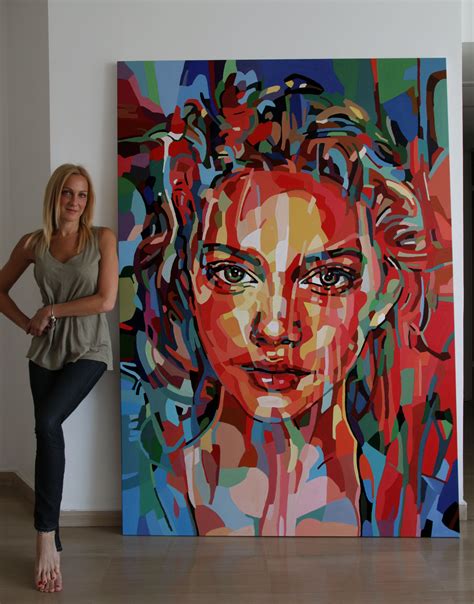 New woman portrait. 200/140 cm. "This is my sweet spot" | Abstract art ...