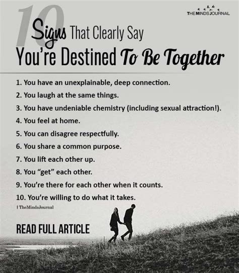 10 Signs That Clearly Say You’re Destined To Be Together | Meant to be ...