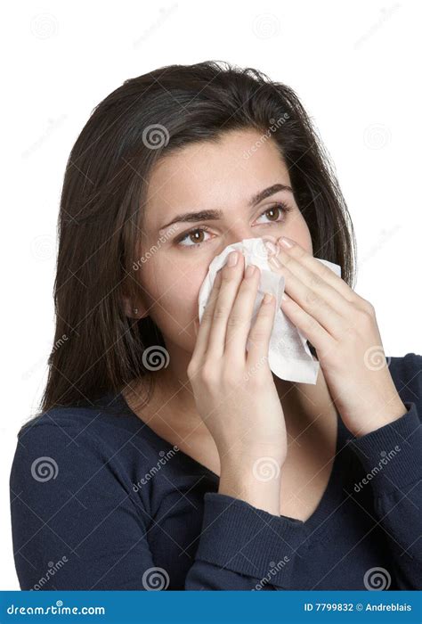 Blowing Nose stock photo. Image of sinus, hospital, sneeze - 7799832