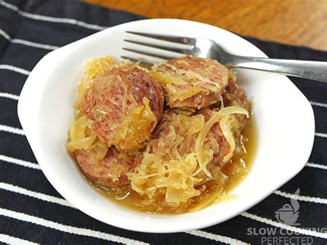 Slow Cooker Sausage and Sauerkraut - Slow Cooking Perfected