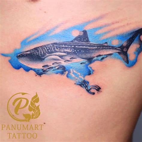 Great White Shark Silhouette Tattoo