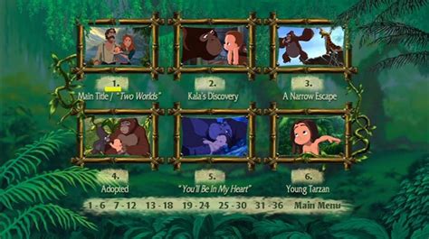 Tarzan (1999) - DVD Movie Menus