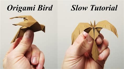 Origami Bird - Slow Tutorial - How to make this Origami Bird - YouTube