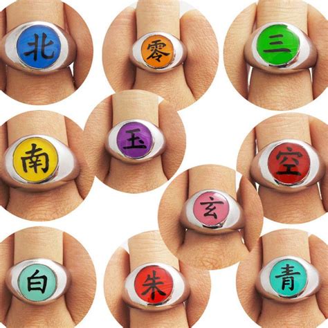 Anime Akatsuki Member's Rings Itachi Uchiha Zhu Yu Metal Finger Ring ...