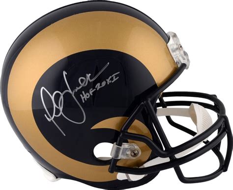 Marshall Faulk StL Rams Signed Riddell Throwback Pro-Line Helmet & "HOF" Insc | Football helmets ...