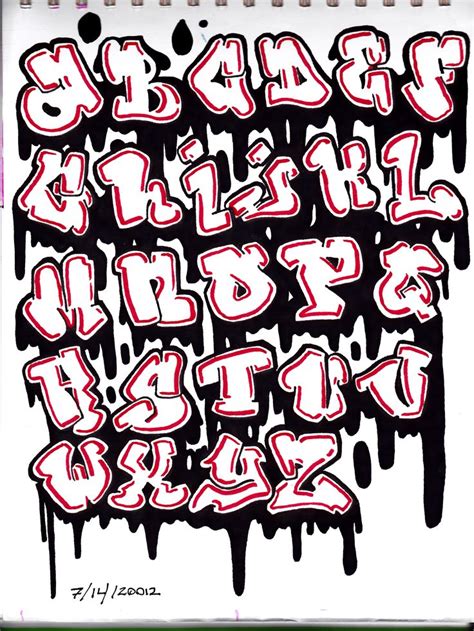 Graffiti Font | Graffiti lettering, Graffiti alphabet, Graffiti writing