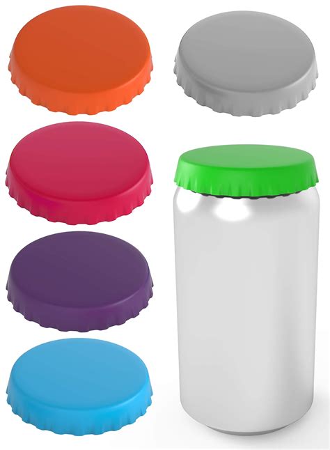 Buy Silicone Soda Can Lids 6 pack - Shield your coke, beer, and pop cans from flies, bees, and ...