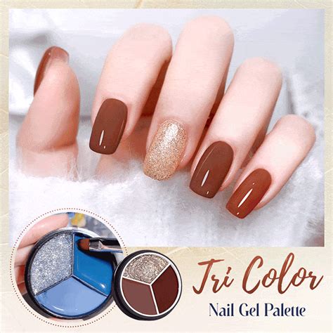 Tri Color Nail Gel Palette – FancyBerrie Edgy Makeup, Gold Bangles Design, Dry Nails, Dipped ...